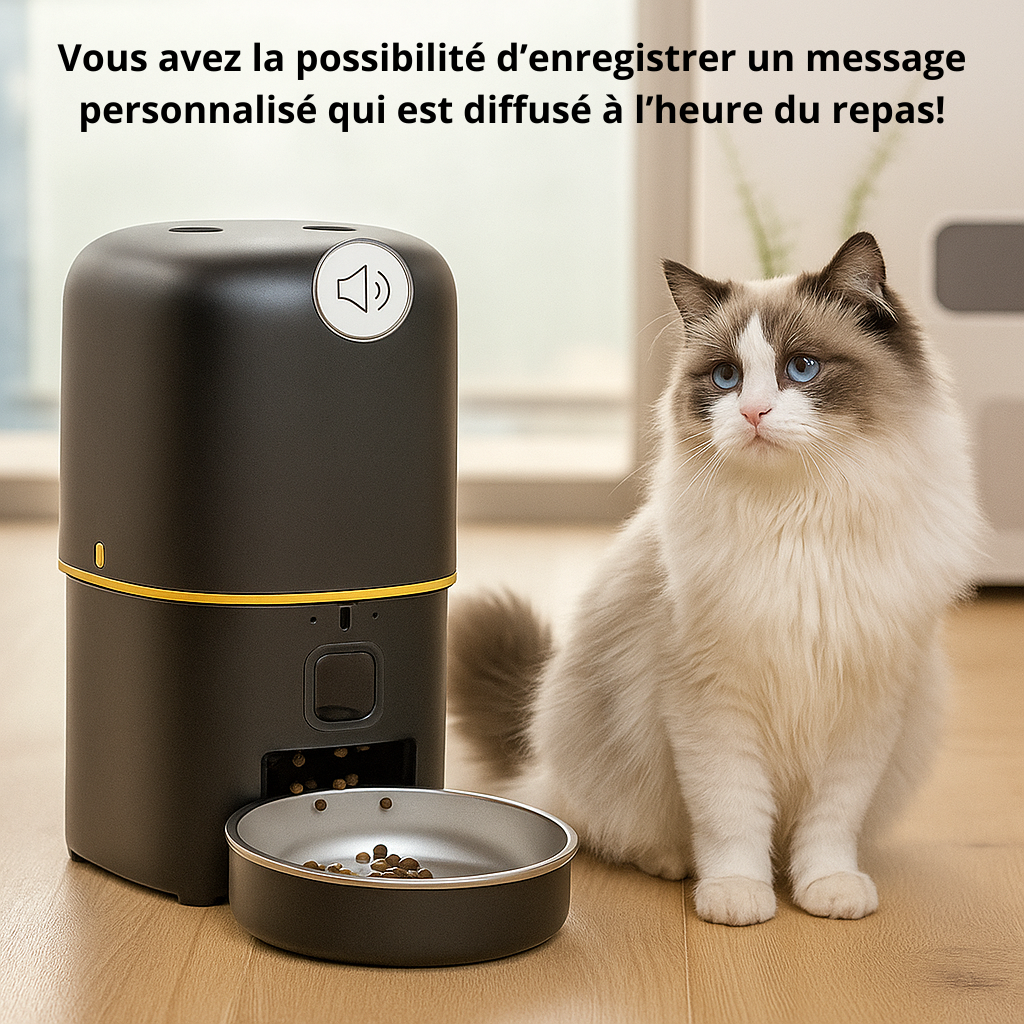 CroqConnecte 5G – Distributeur de Croquettes Intelligent avec Caméra HD