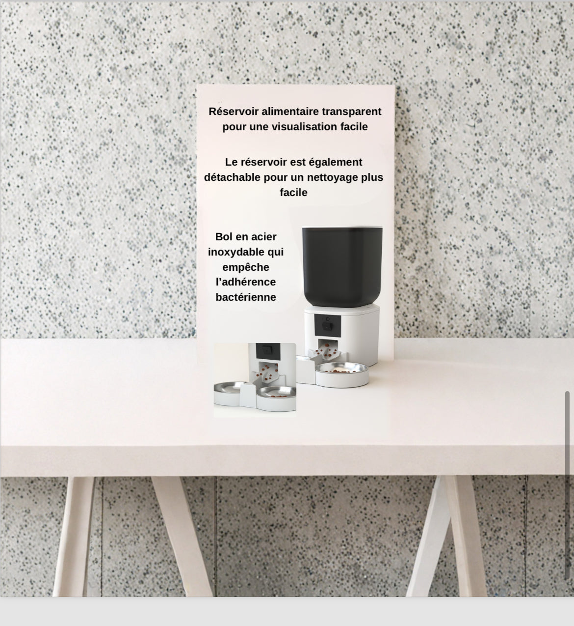 CroqConnecte 5G 8L - Distributeur croquettes chat et chien avec caméra Wi-Fi